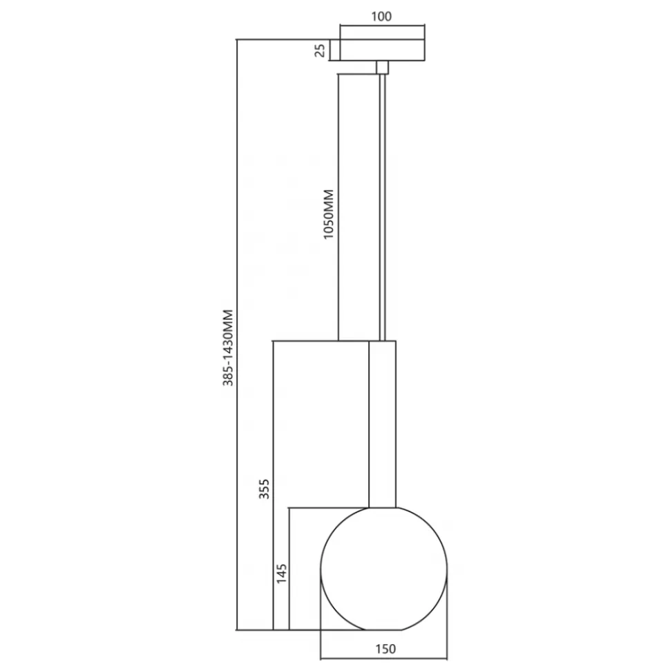 Lampa Wisząca NIKO Czarny Transparentny Szklany Klosz 1xG9 15cm
