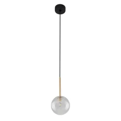 Lampa Wisząca NILOS Czarny Złoty Szklane Klosze 1xG9