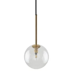 Lampa Wisząca NILOS Czarny Złoty Szklane Klosze 1xG9
