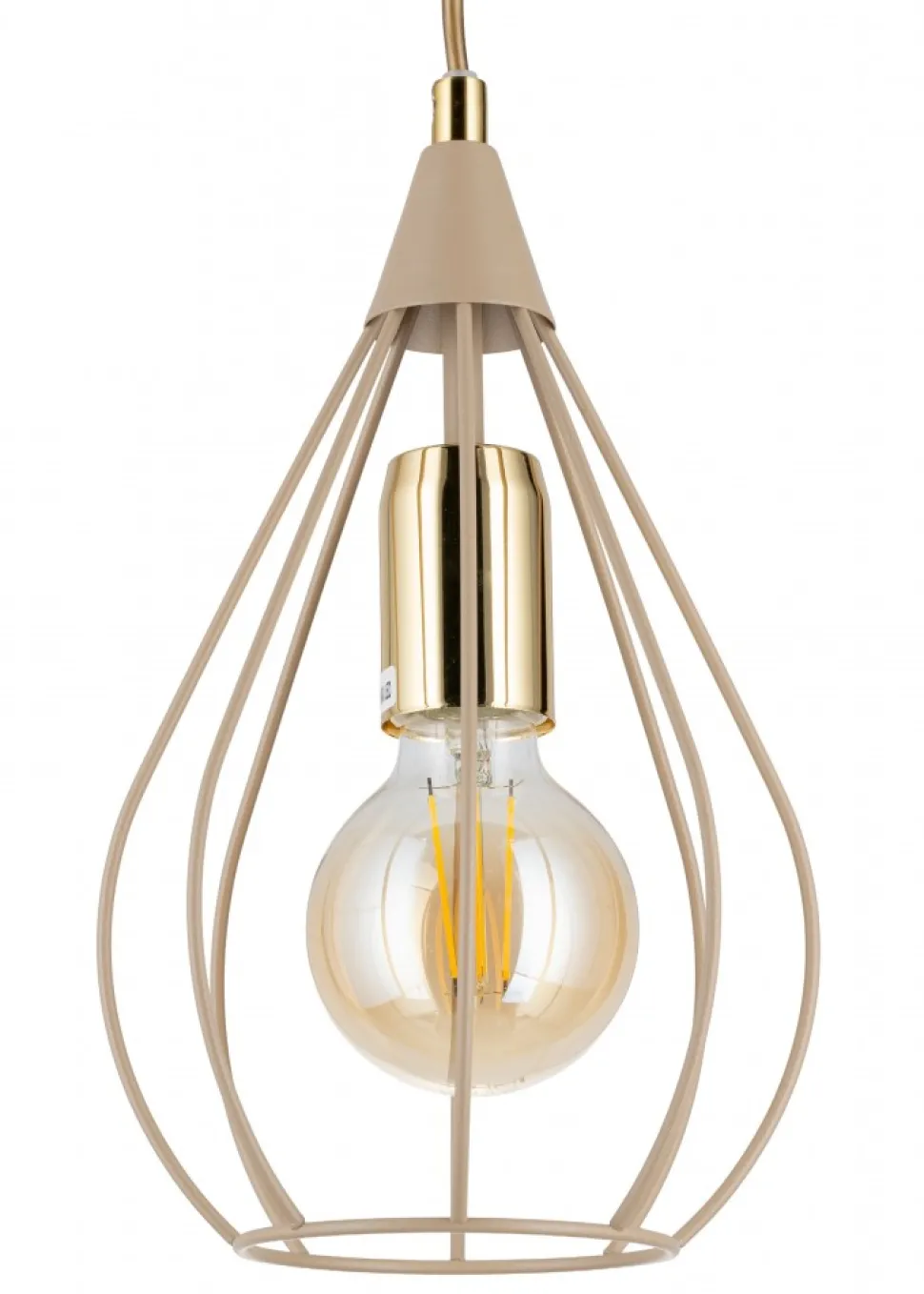 Lampa Wisząca Noa Beżowa 1xE27 17 cm