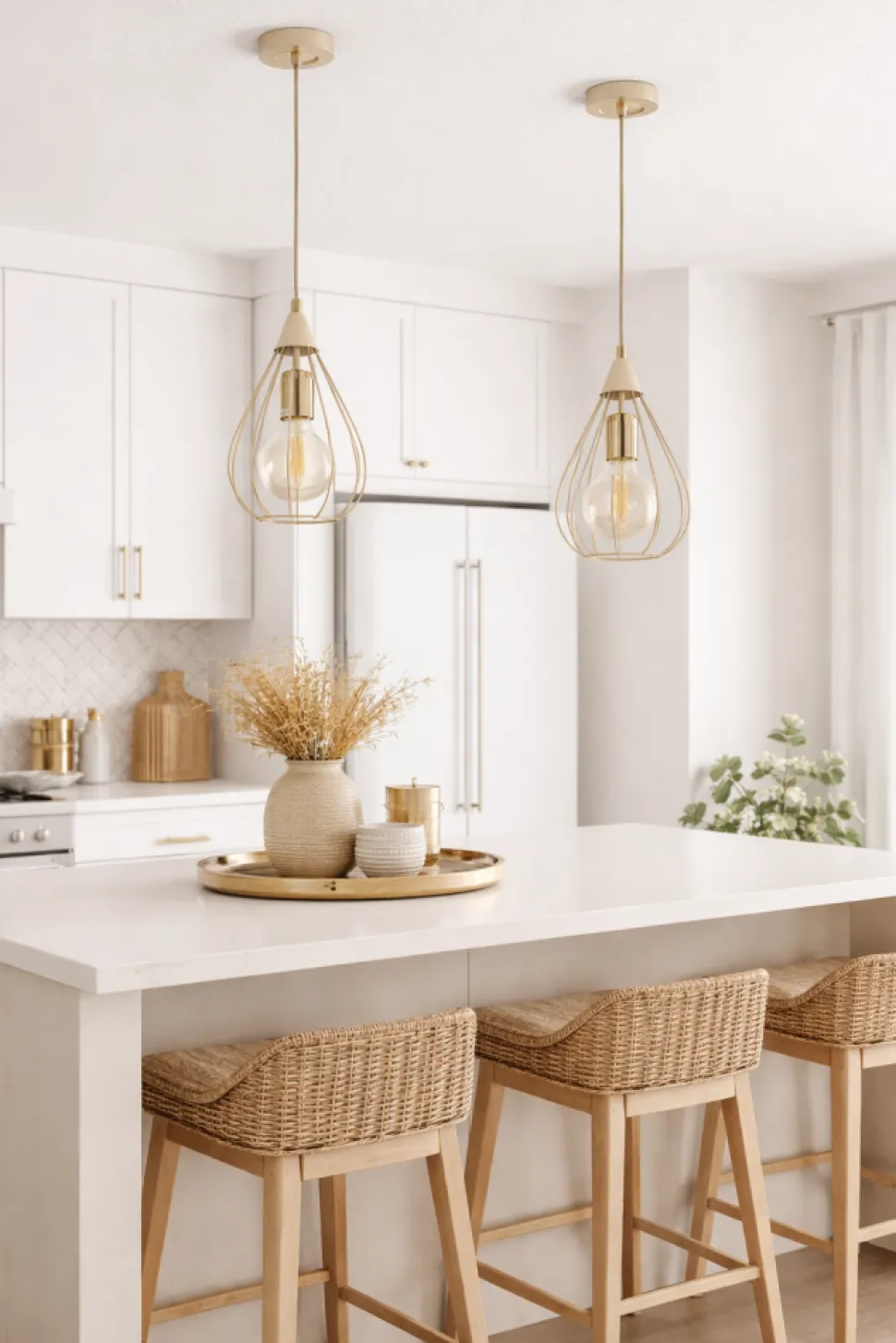 Lampa Wisząca Noa Beżowa 1xE27 17 cm