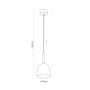 Lampa Wisząca NORD Czarny Złoty Metalowy Klosz 1xE27
