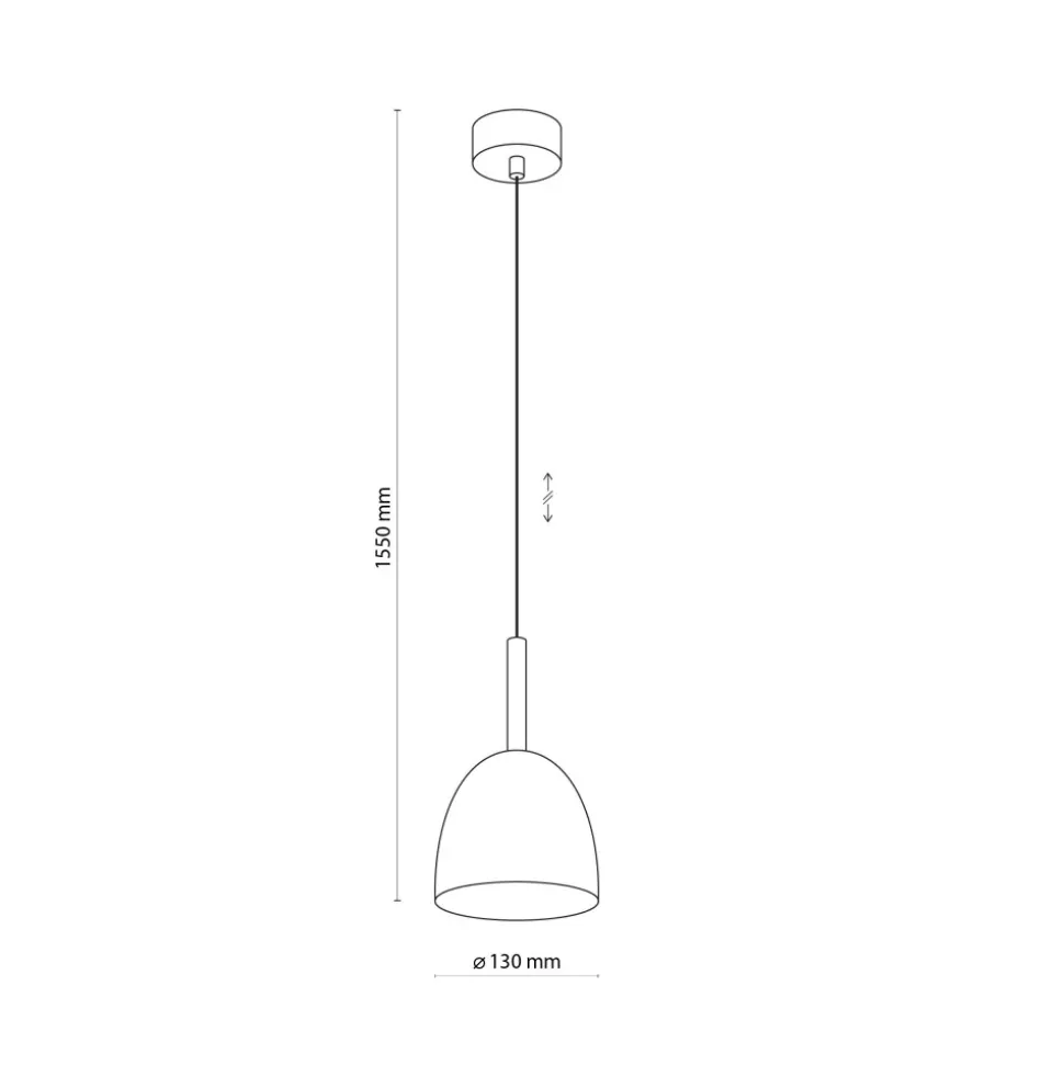 Lampa Wisząca NORD Czarny Złoty Metalowy Klosz 1xE27