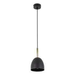Lampa Wisząca NORD Czarny Złoty Metalowy Klosz 1xE27