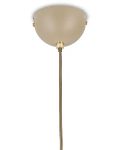 Lampa Wisząca Nostra Beżowa Szkło 1xE27 35 cm