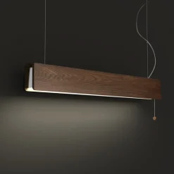 Lampa Wisząca OSLO Biały Brązowy Orzech 16W LED 3000K 98cm