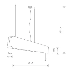 Lampa Wisząca OSLO Biały Brązowy 16W LED 3000K 98cm
