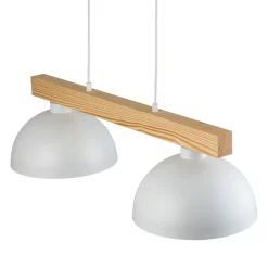 Lampa Wisząca OSLO Biały Metalowe Klosze 2xE27
