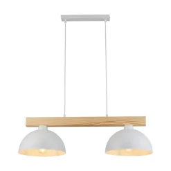 Lampa Wisząca OSLO Biały Metalowe Klosze 2xE27
