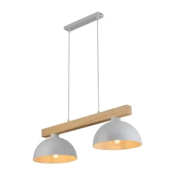 Lampa Wisząca OSLO Biały Metalowe Klosze 2xE27