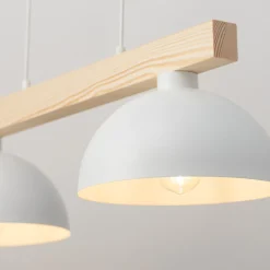 Lampa Wisząca OSLO Biały Metalowe Klosze 2xE27