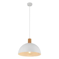 Lampa Wisząca OSLO Biały Metalowy Klosz 1xE27 33,5cm