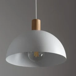 Lampa Wisząca OSLO Biały Metalowy Klosz 1xE27 33,5cm