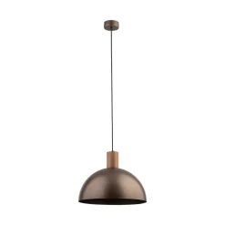 Lampa Wisząca OSLO Brązowy Metalowy Klosz 1xE27 33,5cm