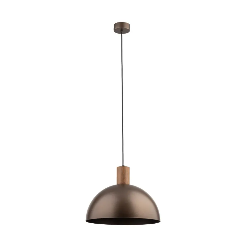 Lampa Wisząca OSLO Brązowy Metalowy Klosz 1xE27 33,5cm