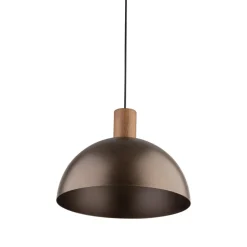 Lampa Wisząca OSLO Brązowy Metalowy Klosz 1xE27 33,5cm