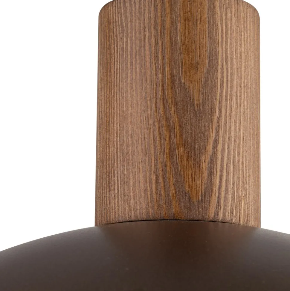 Lampa Wisząca OSLO Brązowy Metalowy Klosz 1xE27 33,5cm