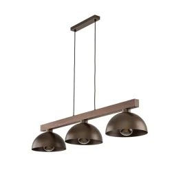 Lampa Wisząca OSLO Brązowy Metalowe Klosze 3xE27