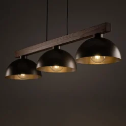Lampa Wisząca OSLO Brązowy Metalowe Klosze 3xE27