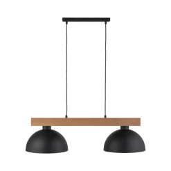 Lampa Wisząca OSLO Czarny Metalowe Klosze 2xE27