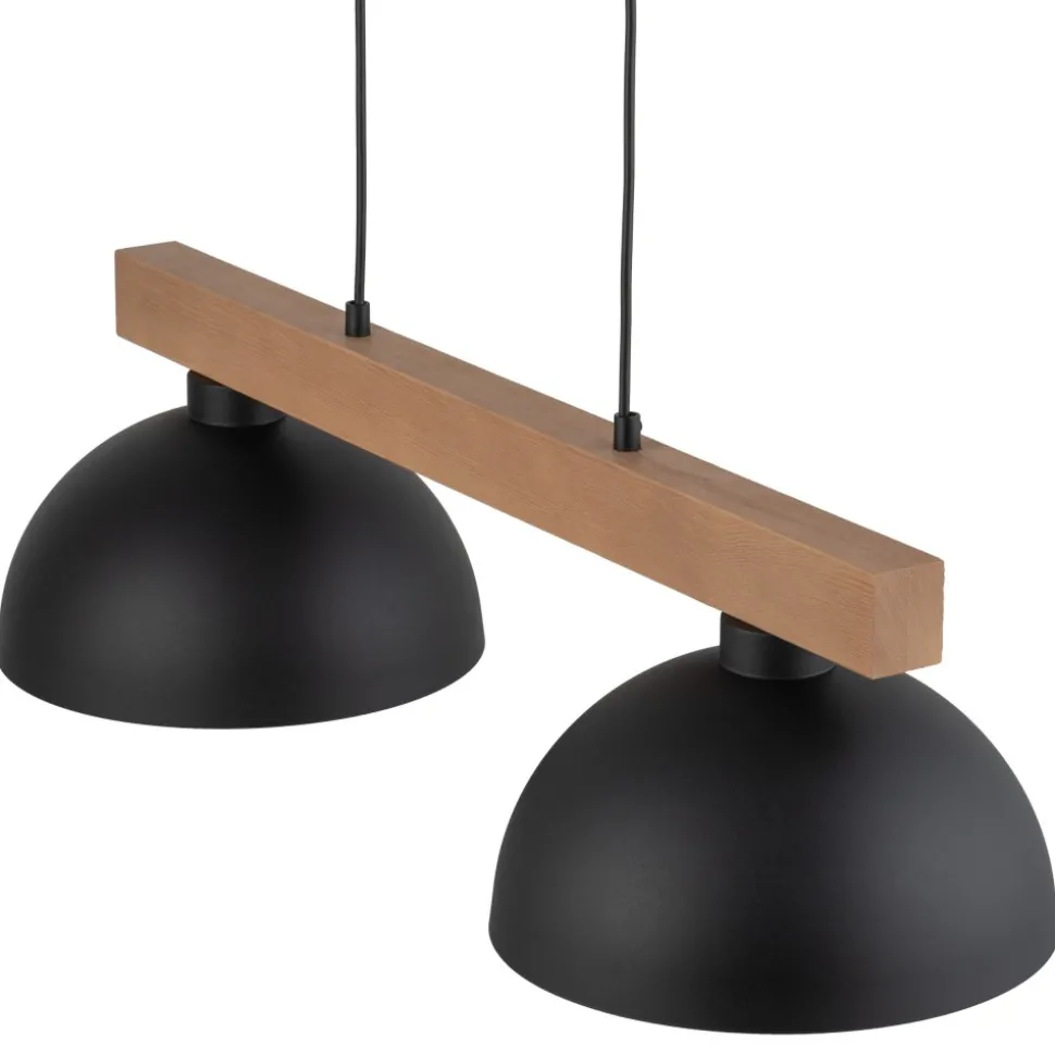Lampa Wisząca OSLO Czarny Metalowe Klosze 2xE27