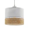 Lampa Wisząca PAGLIA Biały Boho Abażur 1xE27 20cm
