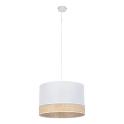 Lampa Wisząca PAGLIA Biały Boho Abażur 1xE27