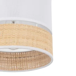 Lampa Wisząca PAGLIA Biały Boho Abażur 1xE27