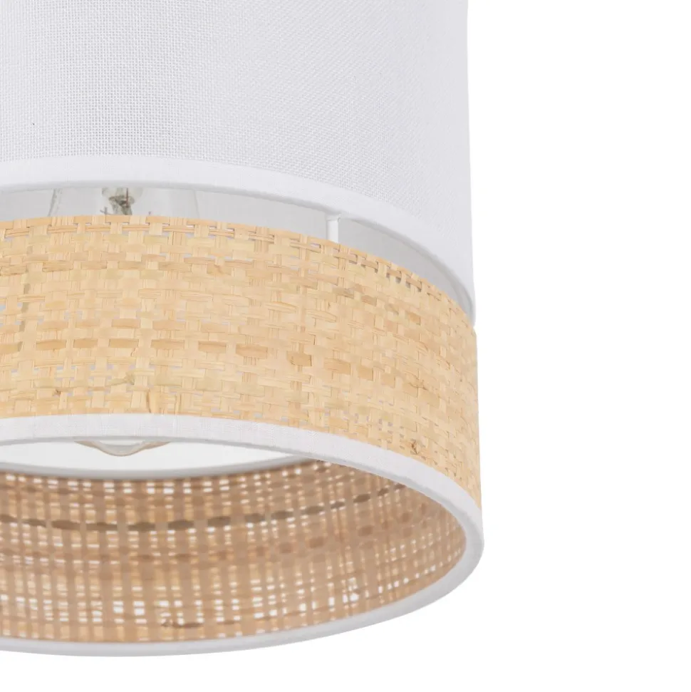 Lampa Wisząca PAGLIA Biały Boho Abażur 1xE27