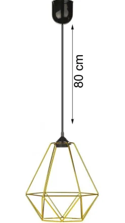 Lampa wisząca Paris Diamond 24 cm złota