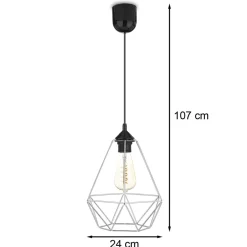 Lampa wisząca Paris Diamond 24 cm srebro