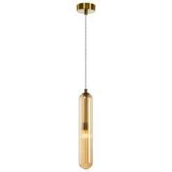 Lampa Wisząca PAX Złoty Szklany Klosz 1xG9 8cm