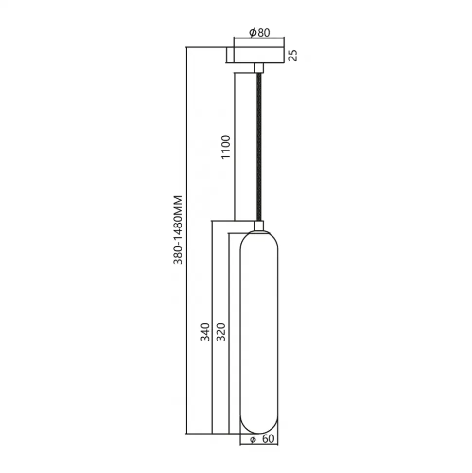 Lampa Wisząca PAX Złoty Szklany Klosz 1xG9 8cm
