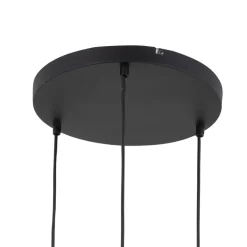 Lampa Wisząca PESCARA Czarny Złoty Szklane Klosze 3xE27