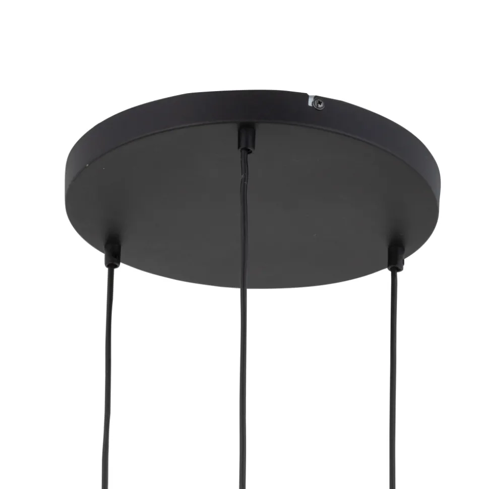 Lampa Wisząca PESCARA Czarny Złoty Szklane Klosze 3xE27