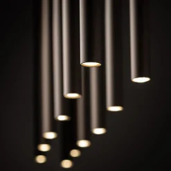 Lampa Wisząca PIANO Brązowy 12xG9