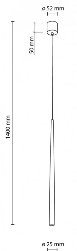 Lampa Wisząca PIANO Brązowy 1xG9