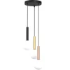 Lampa wisząca PLAY Czarna Szklane klosze 3xG9