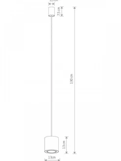 Lampa wisząca POINT DUO czarna złota 1xGU10