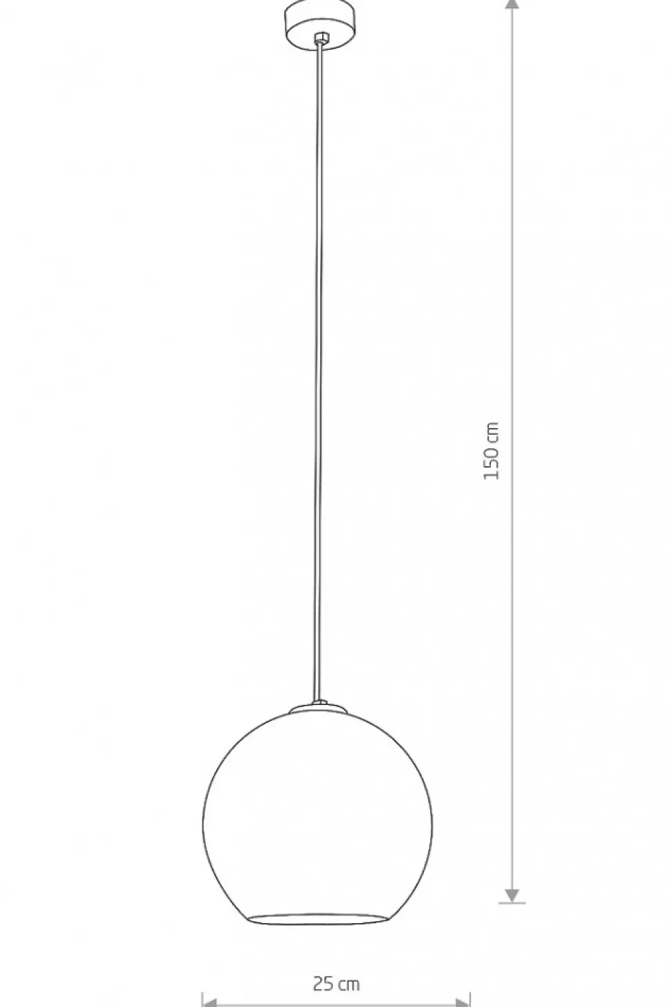 Lampa Wisząca POLARIS Czarny Złoty Szklany Klosz 1xE27 25cm