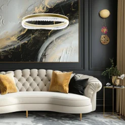Lampa wisząca PRECIOSA Złota 52W LED 4000K 60cm