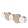 Lampa Wisząca PULSE Biały Brązowy Abażury 5xE27