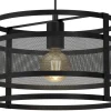 Lampa Wisząca RIM Czarny Metalowy Klosz 1xE27 30cm