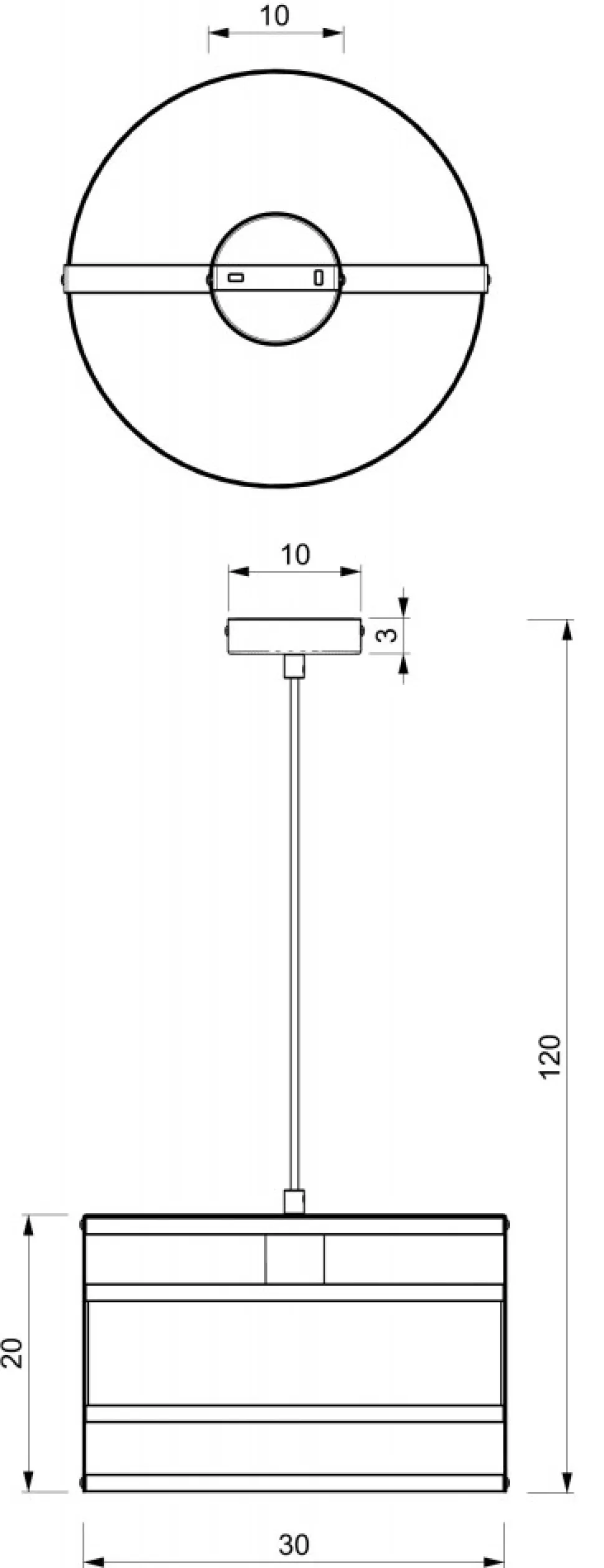 Lampa Wisząca RIM Czarny Złoty Metalowy Klosz 1xE27 30cm