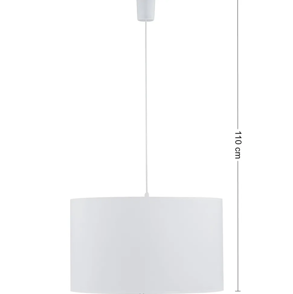 Lampa Wisząca RONDO Biały Abażur 1xE27 30cm