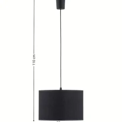 Lampa wisząca RONDO czarna 1xE27