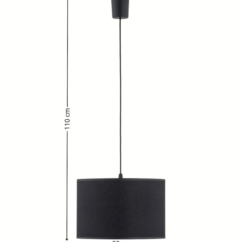 Lampa wisząca RONDO czarna 1xE27
