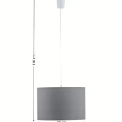 Lampa wisząca RONDO szara 1xE27