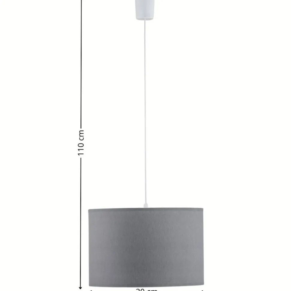 Lampa wisząca RONDO szara 1xE27