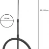 Lampa Wisząca ROSSO Czarny Szklany Klosz 1xE27 23 cm